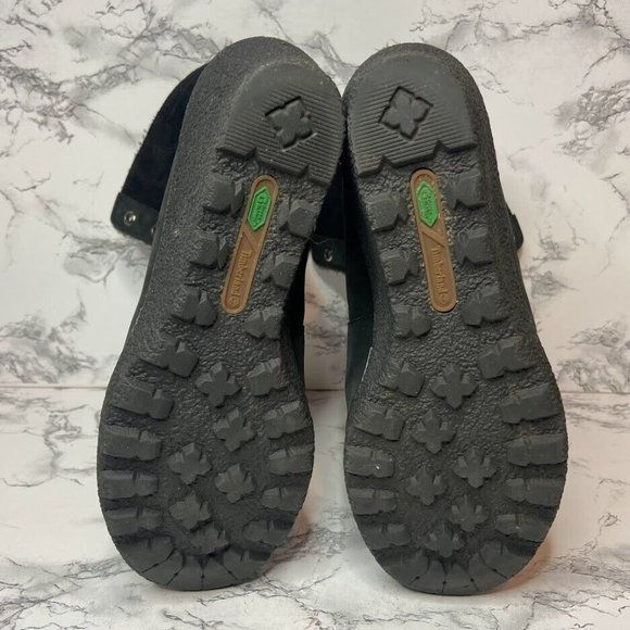 Timberland Amston Roll-Top Boot Women Size 9 Black Suede Shoe Earthkeepers Wedge - Picture 6 of 9